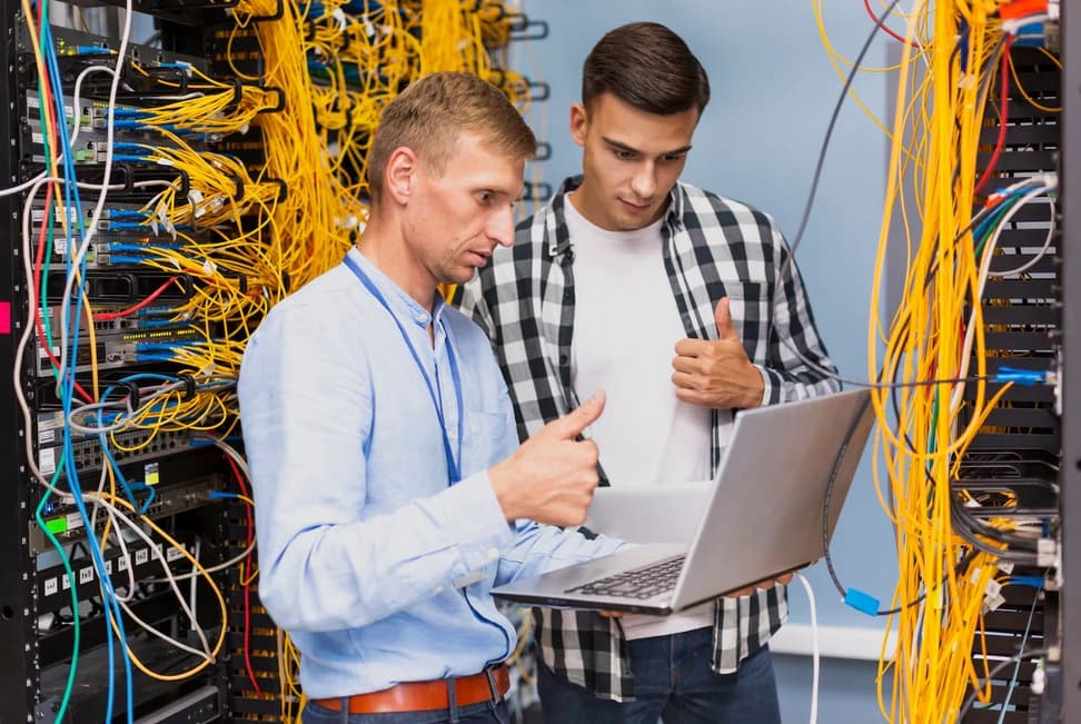 Server room representing security and reliability