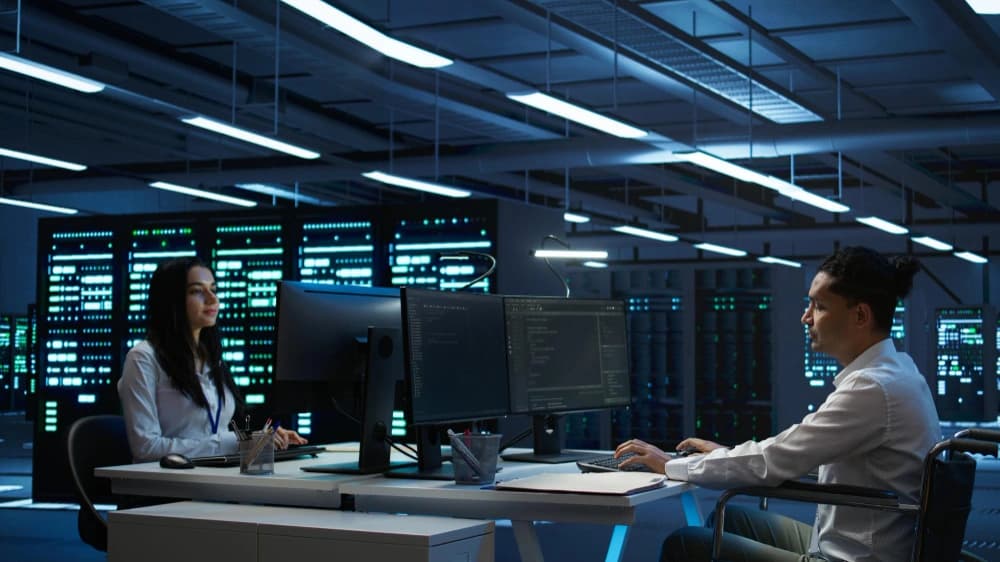 Server room representing security and reliability